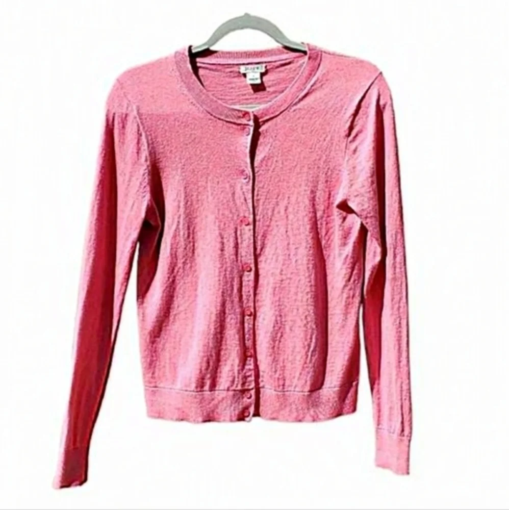J. Crew Pink Buttonup Soft Cotton Top Women Size Small Preowned